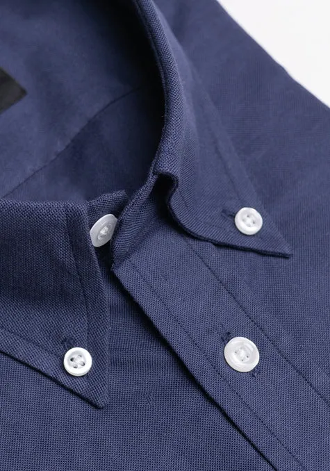 Mid Night Blue Stretch Oxford Shirt