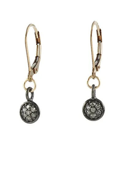 Mini Pave Diamond Earrings