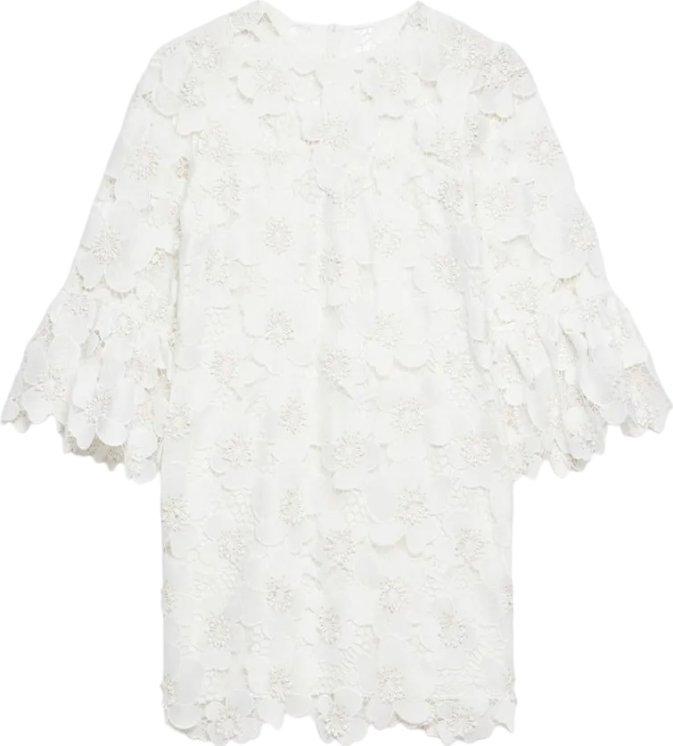 Mint Velvet White Floral Lace Mini Dress BNWT UK 10