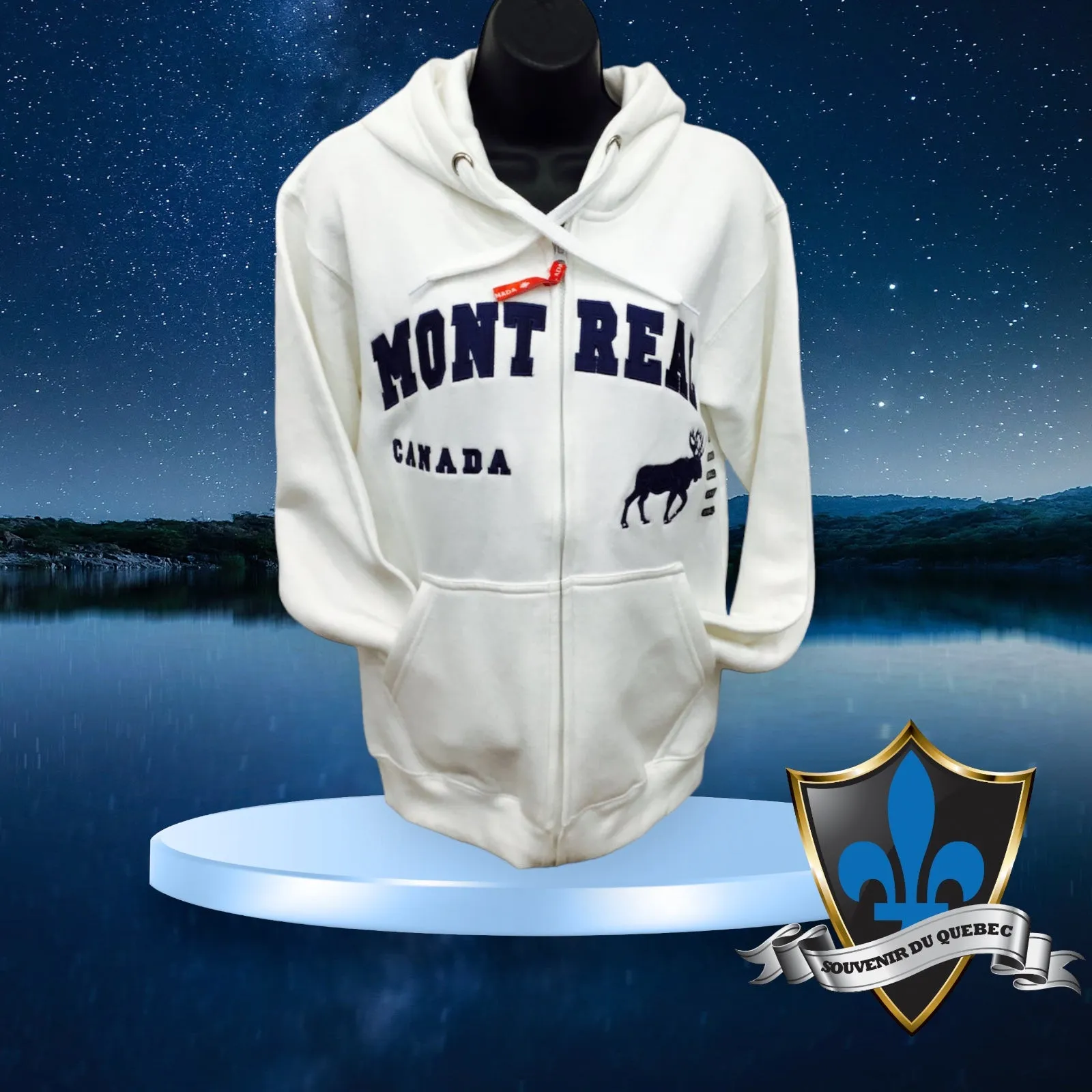 MONTREAL full zip moose Hoodie Sweat.