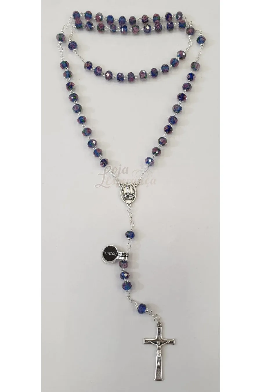 Murano Crystal Rosary - Silver