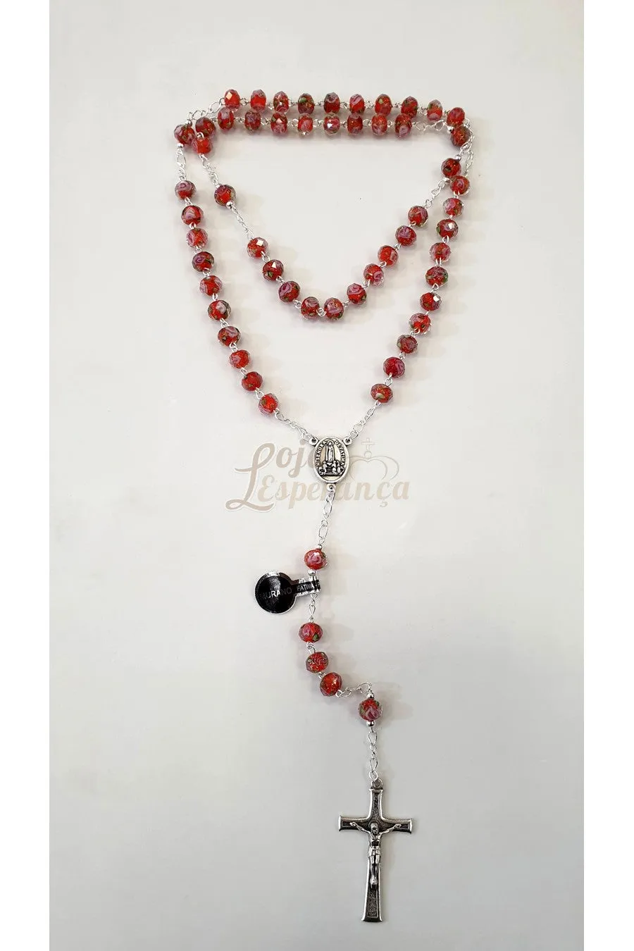 Murano Crystal Rosary - Silver