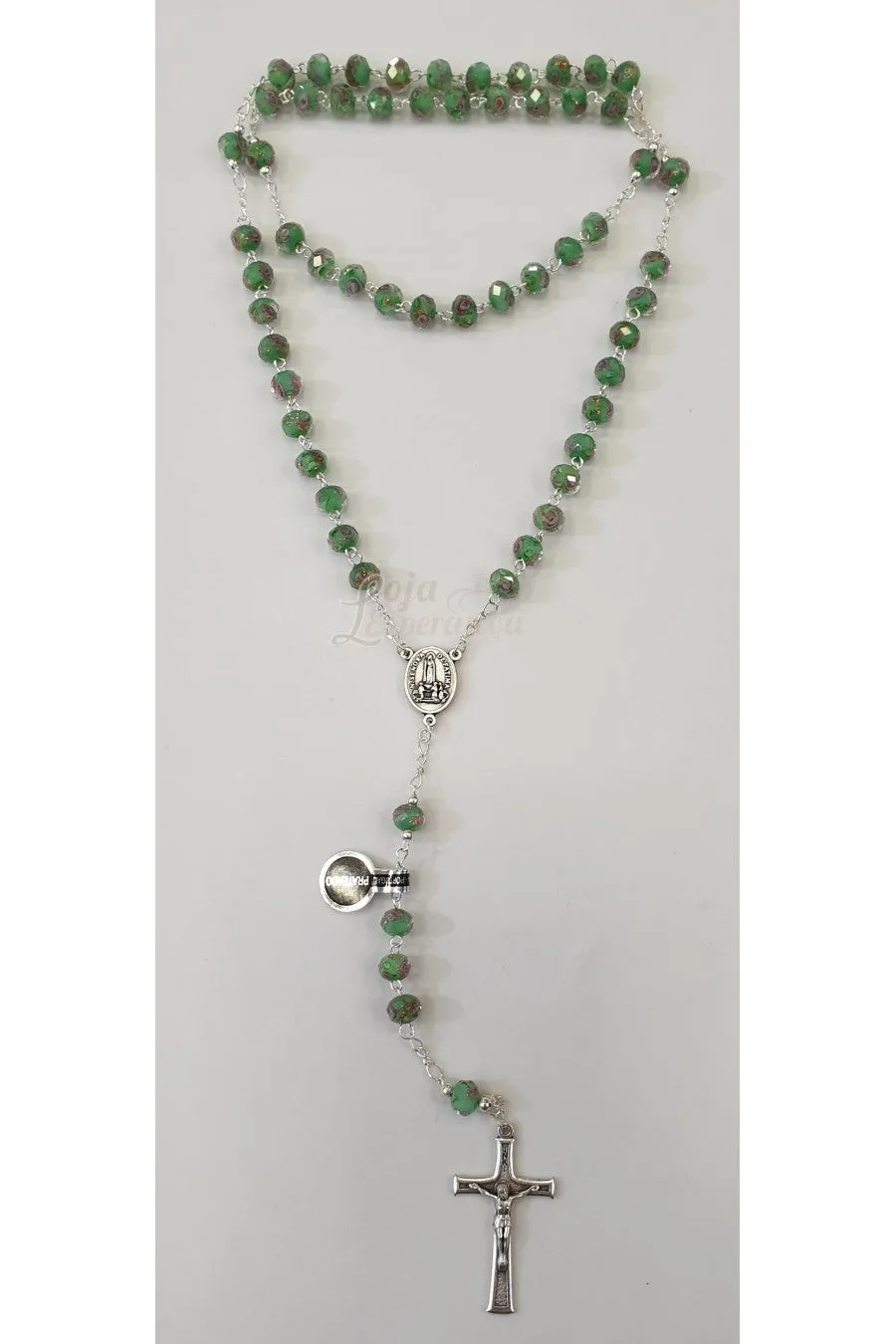 Murano Crystal Rosary - Silver