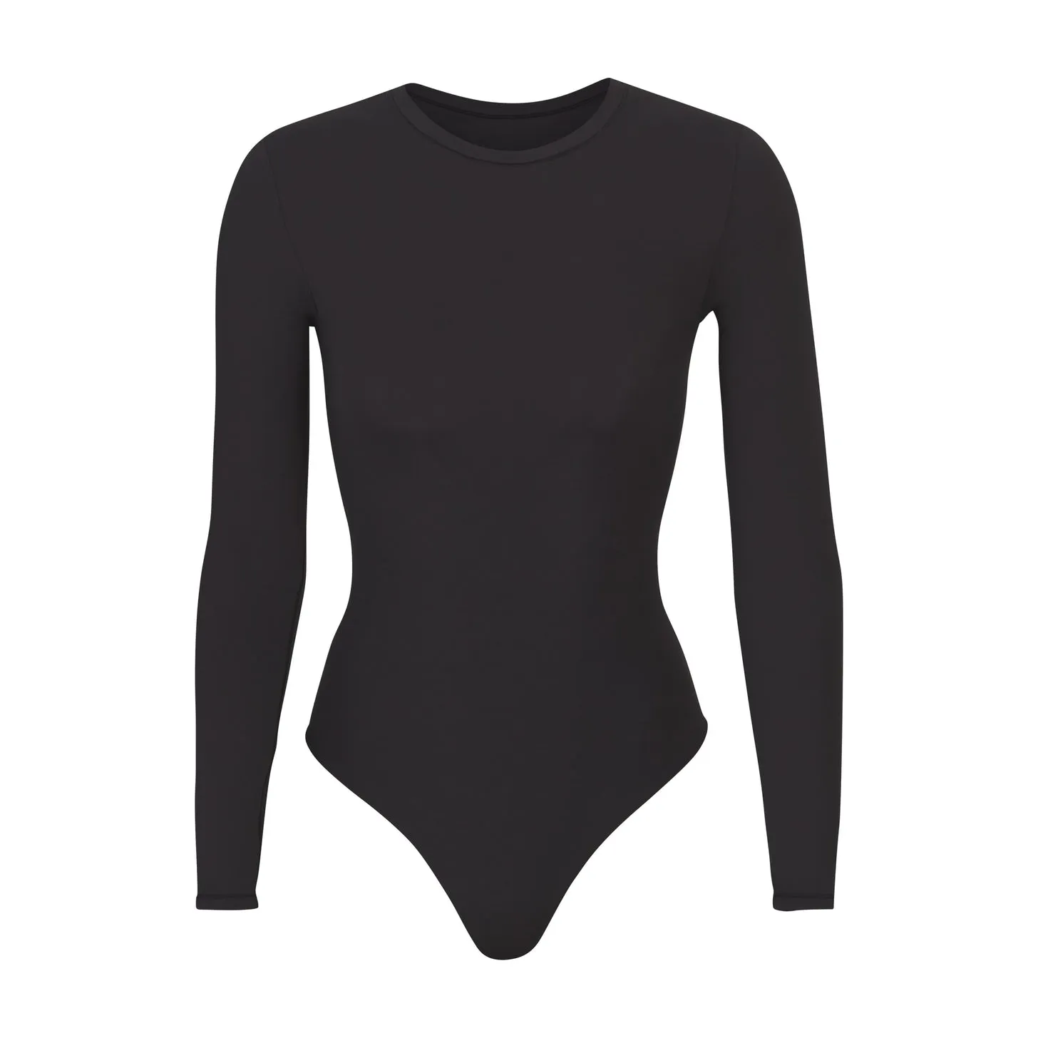 Nadia Long Sleeve Crew Neck Bodysuit - Black