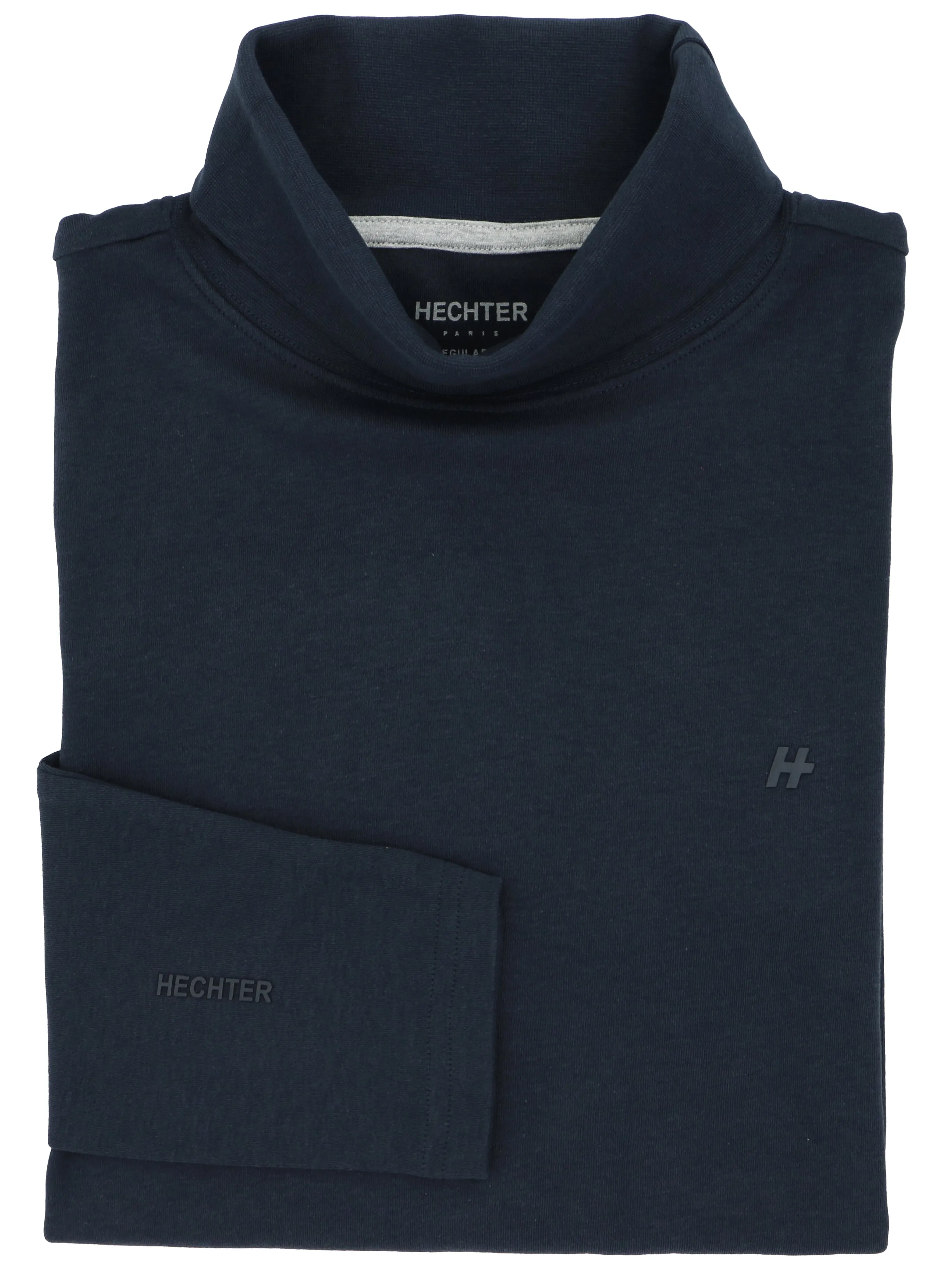 Navy Rollneck Jersey Knit