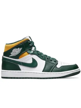 Nike Air Jordan 1 Mid Green Yellow