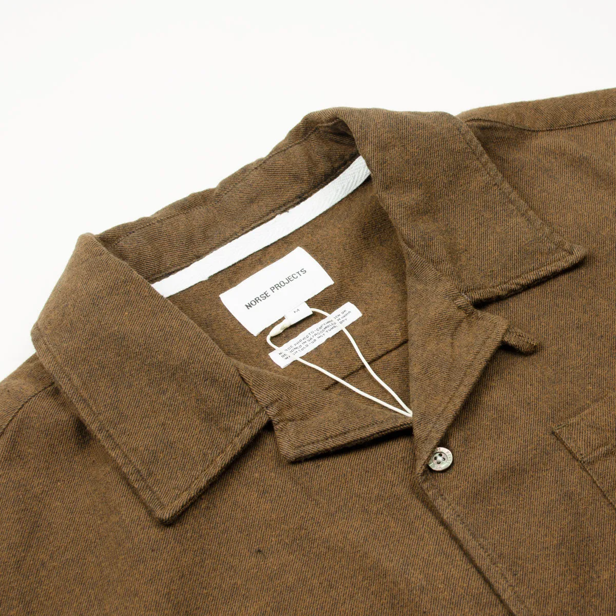 Norse Projects - Carsten Organic Flannel Shirt LS - Rust Brown