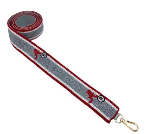 Officially Licensed Alabama Crimson A Logo Seed Beaded Purse Strap