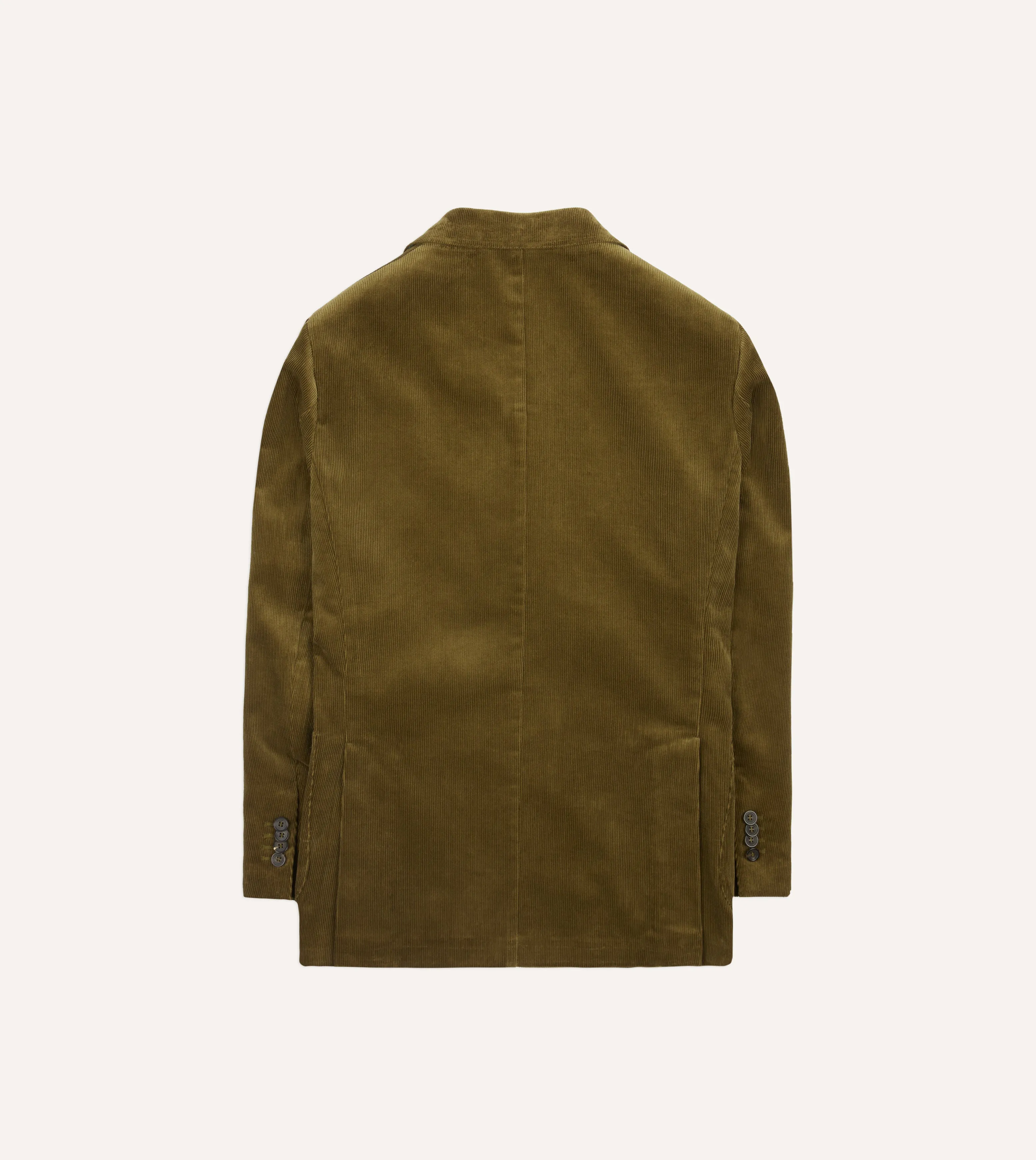 Olive Green Mid-Wale Cotton Corduroy TailoredJacket