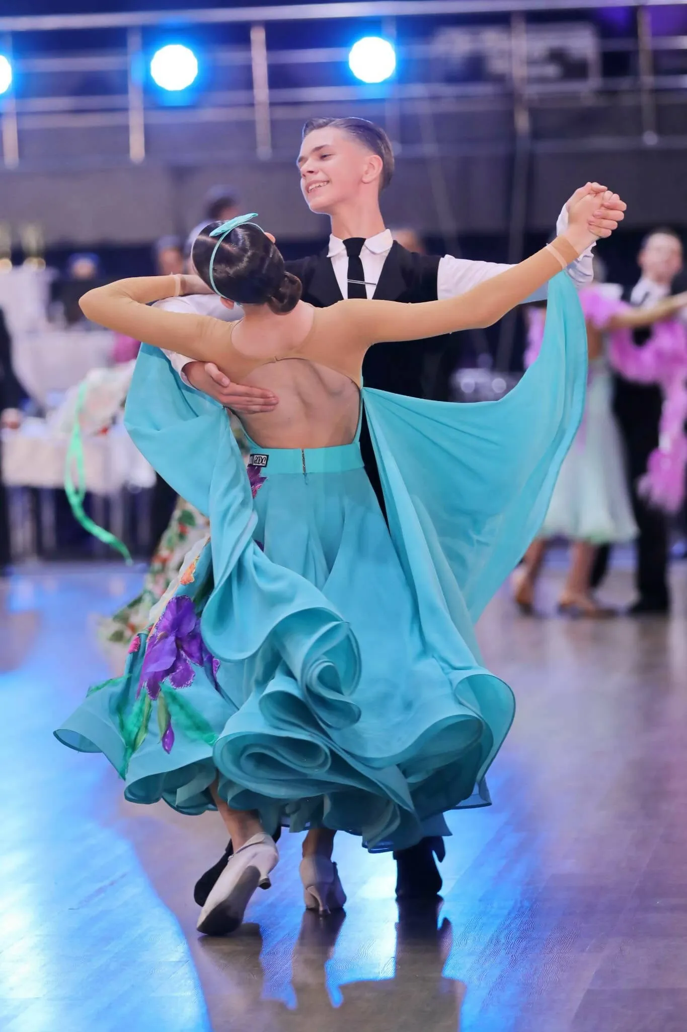 Outstanding Blue Junior Ballroom & Latin Dress