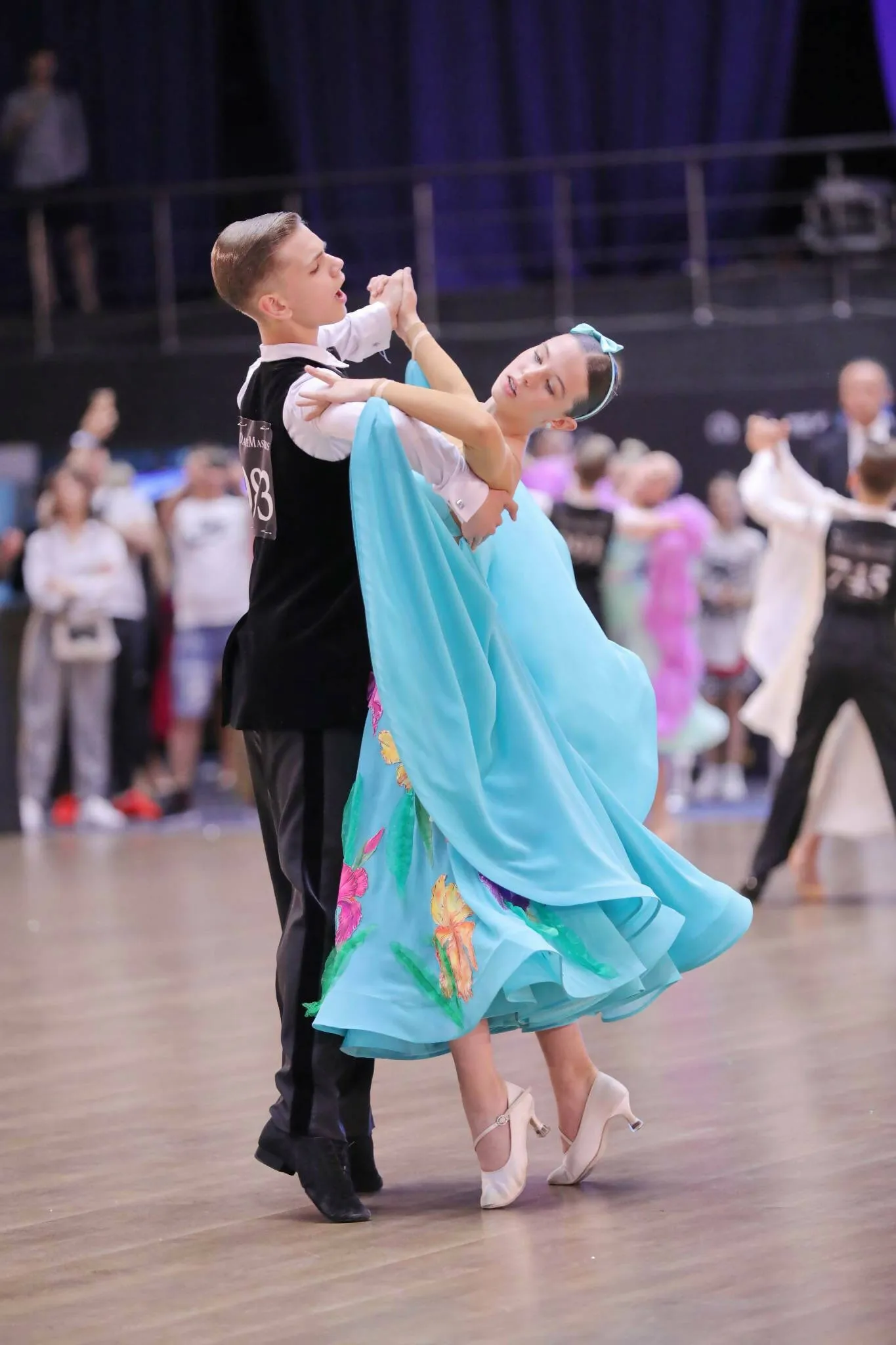 Outstanding Blue Junior Ballroom & Latin Dress