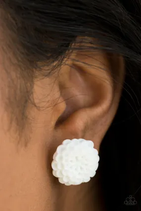 Paparazzi Dandelion Demure White Post Earrings