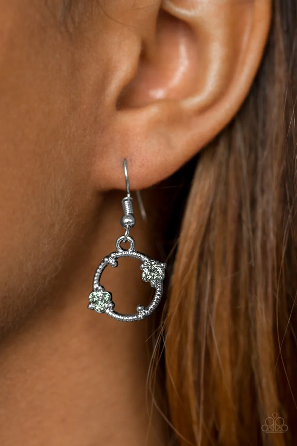 Paparazzi Double The Bubble Silver Earrings