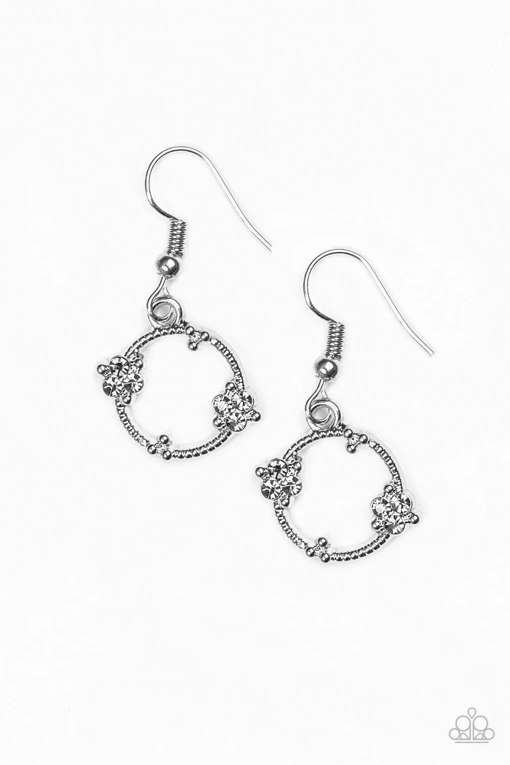 Paparazzi Double The Bubble Silver Earrings