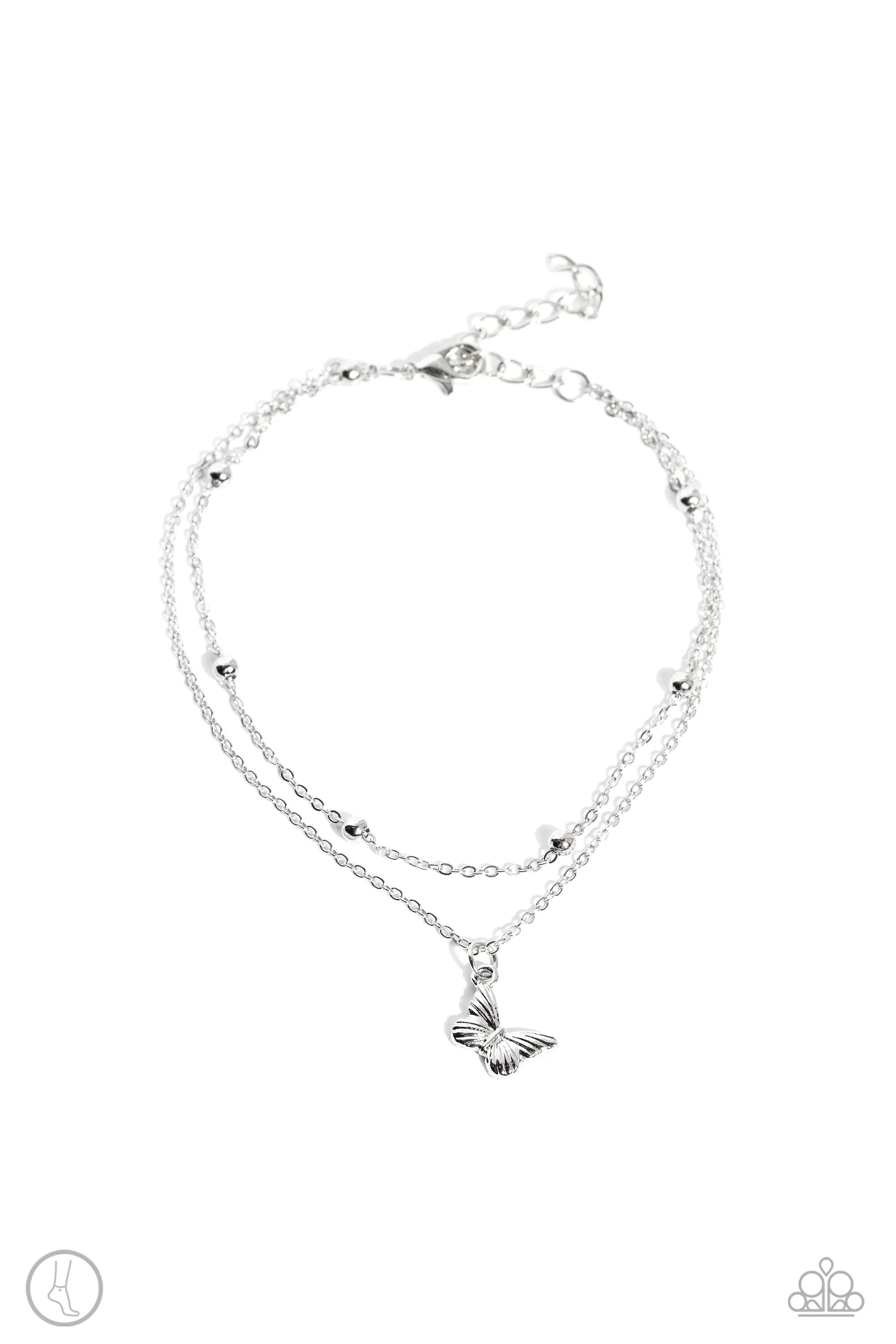 Paparazzi Fly Me To The Beach Silver Anklet Bracelet