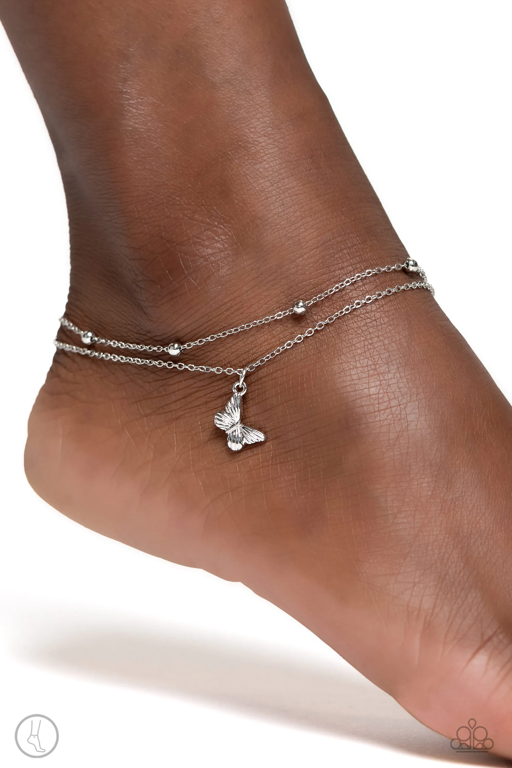 Paparazzi Fly Me To The Beach Silver Anklet Bracelet