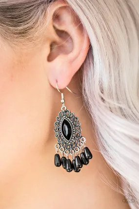 Paparazzi Private Villa Black Earrings