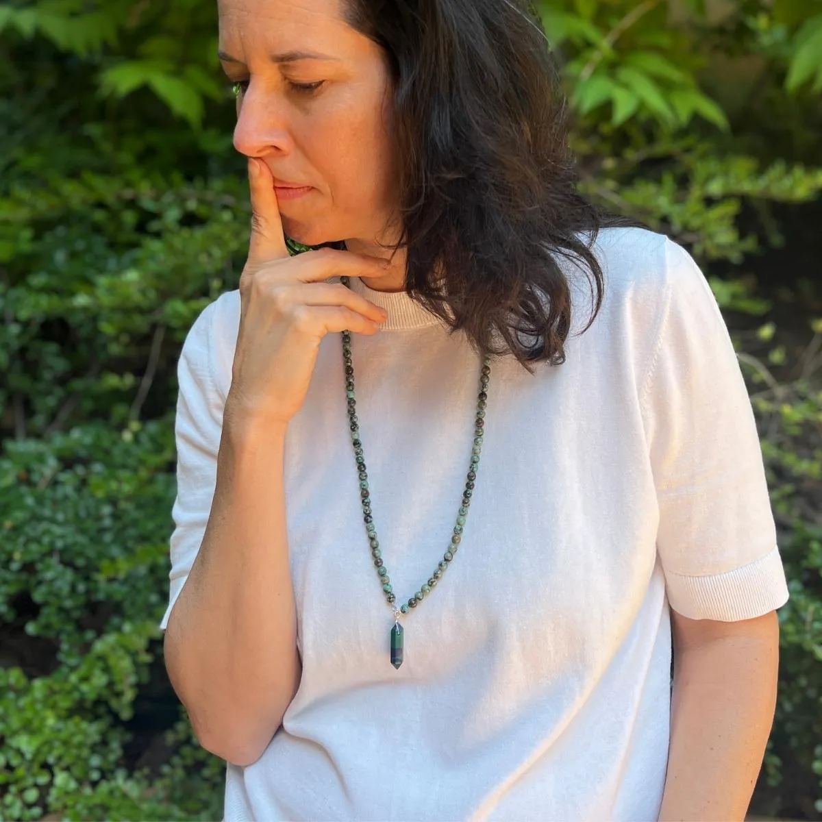 Peaceful Waters Necklace: Chrysocolla and Turquoise