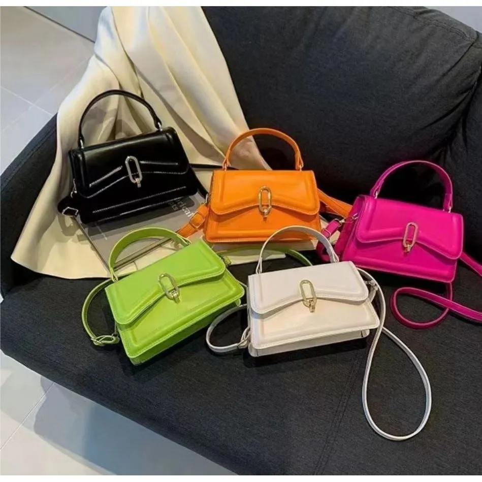 Portable Lock Crossbody Handbag