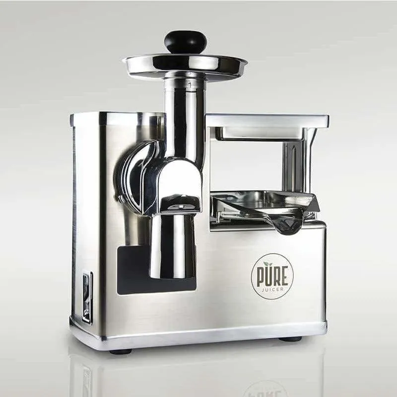 PURE Juicer Cold Press Juicer, All Stainless Steel