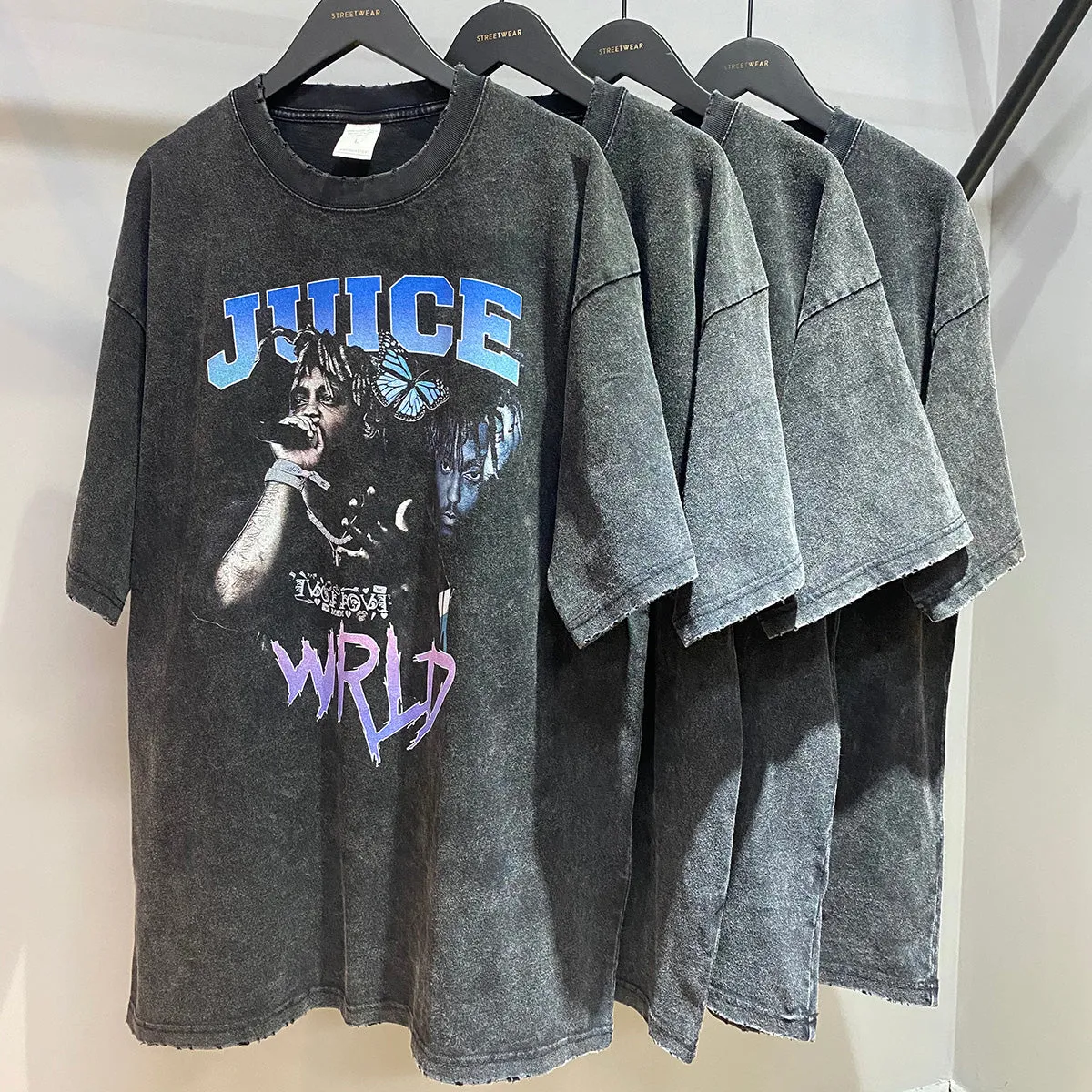 "JUICE WRLD" AMERICAN VINTAGE DISTRESSED TEE