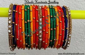 Rainbow Silk Bangles