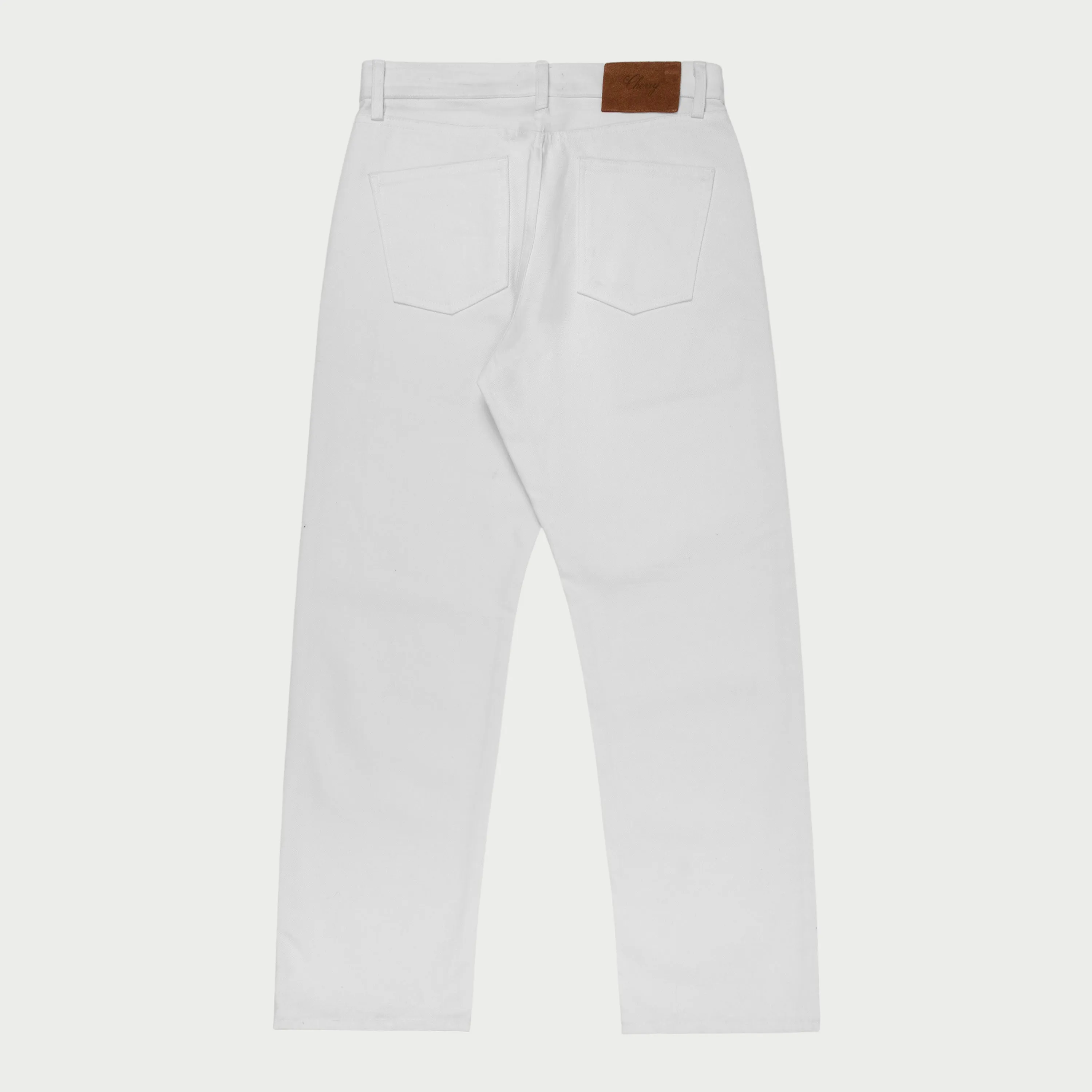 Relaxed Leg 5 Pocket Denim (White)