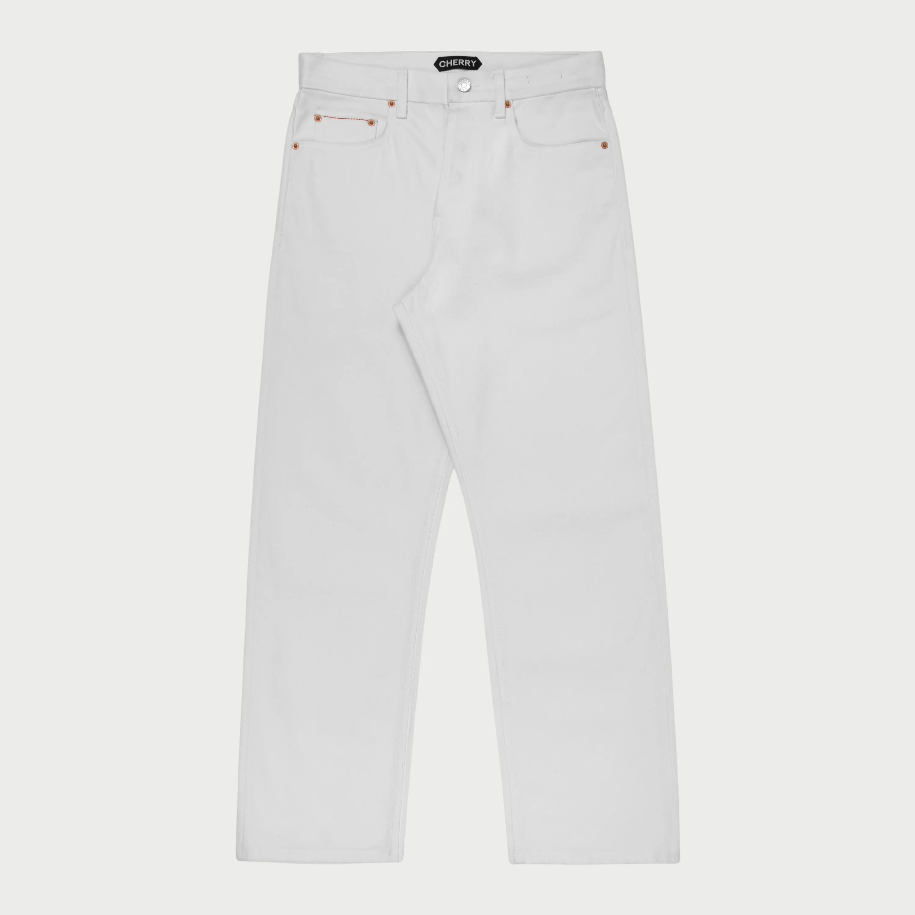 Relaxed Leg 5 Pocket Denim (White)