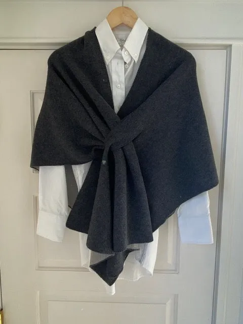 Reversible Italian Wrap-Charcoal/Light Grey