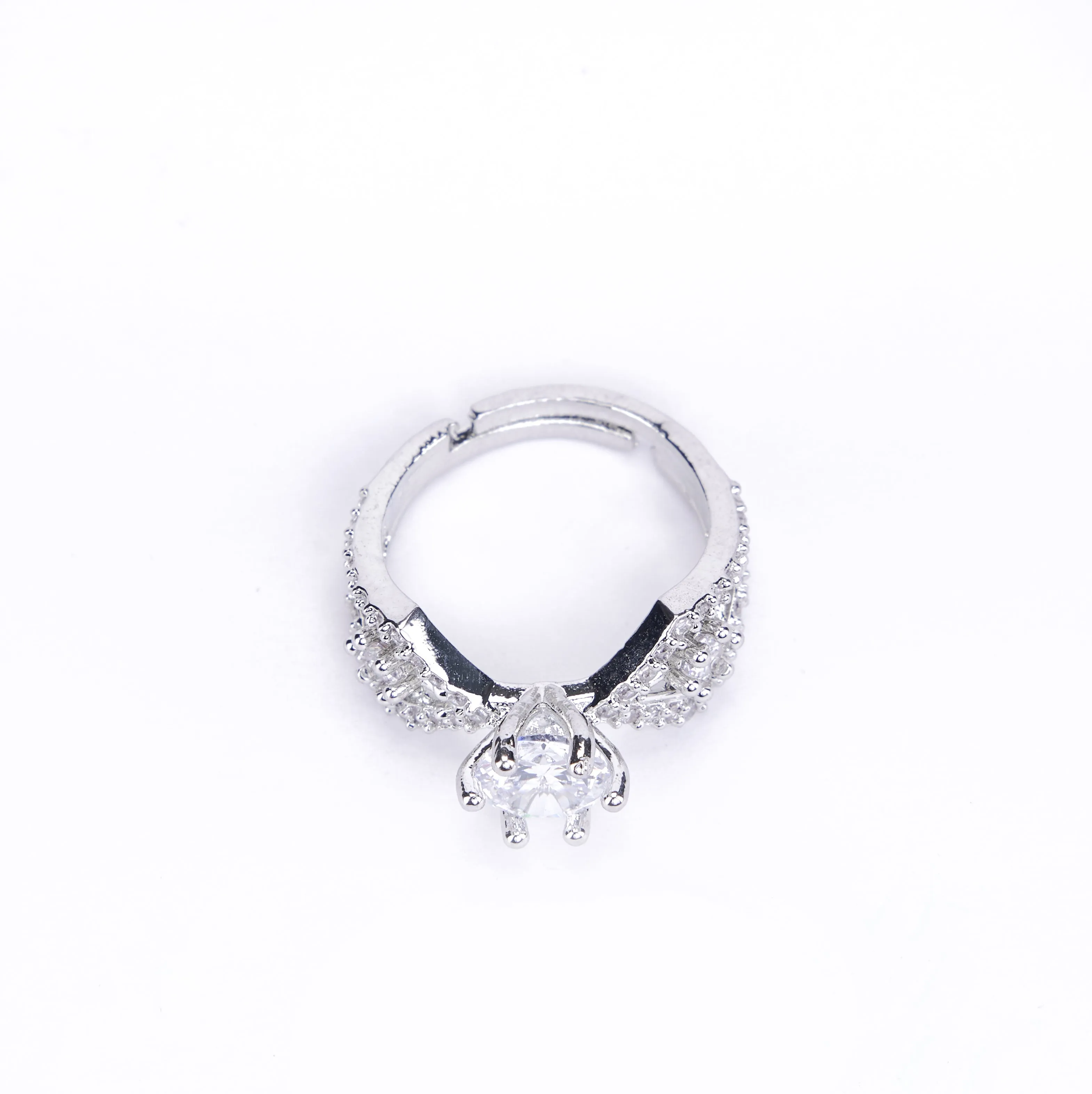 Rhodium Love Knot Ring