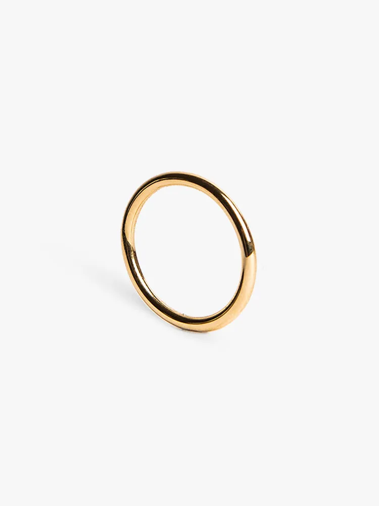 Ring Facet Round 2 mm 14kt Solid Gold