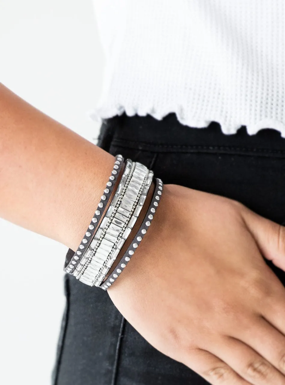 Rock Star Rocker Silver Wrap Bracelet