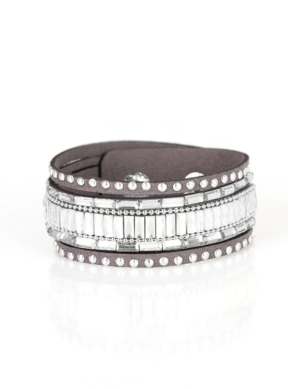 Rock Star Rocker Silver Wrap Bracelet