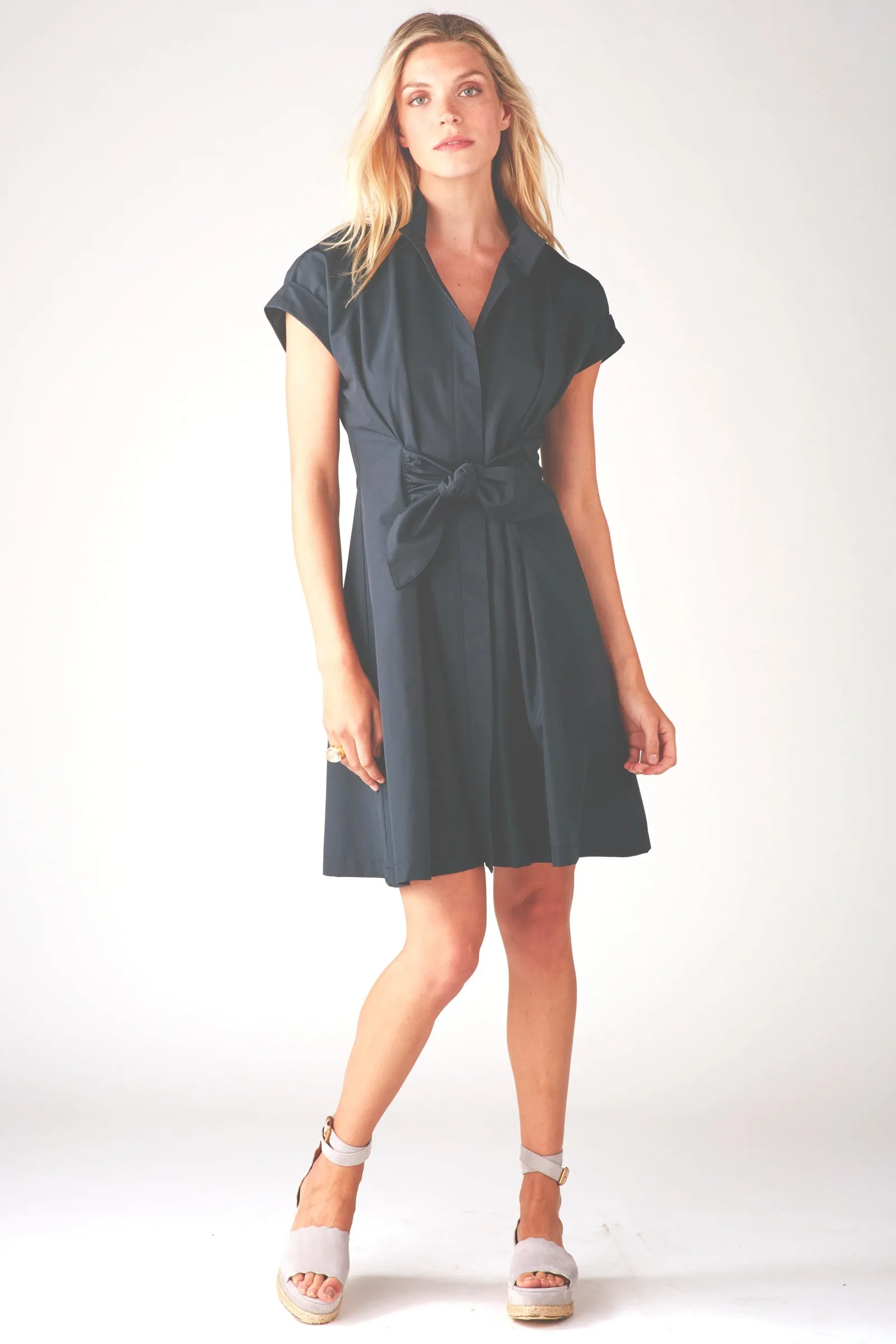 Rocky Dress Black Crisp Cotton