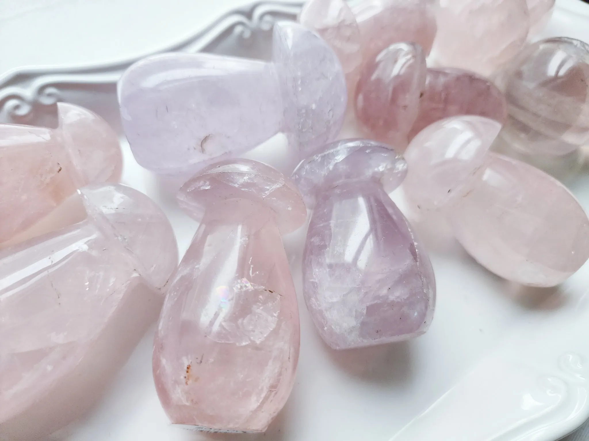 Rose Quartz Mushroom || Madagascar