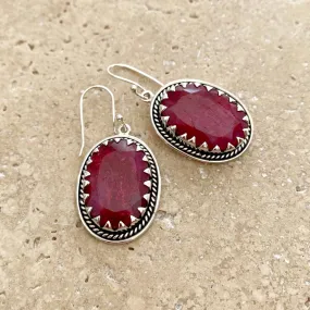 Ruby Quartz Earrings - Anjali