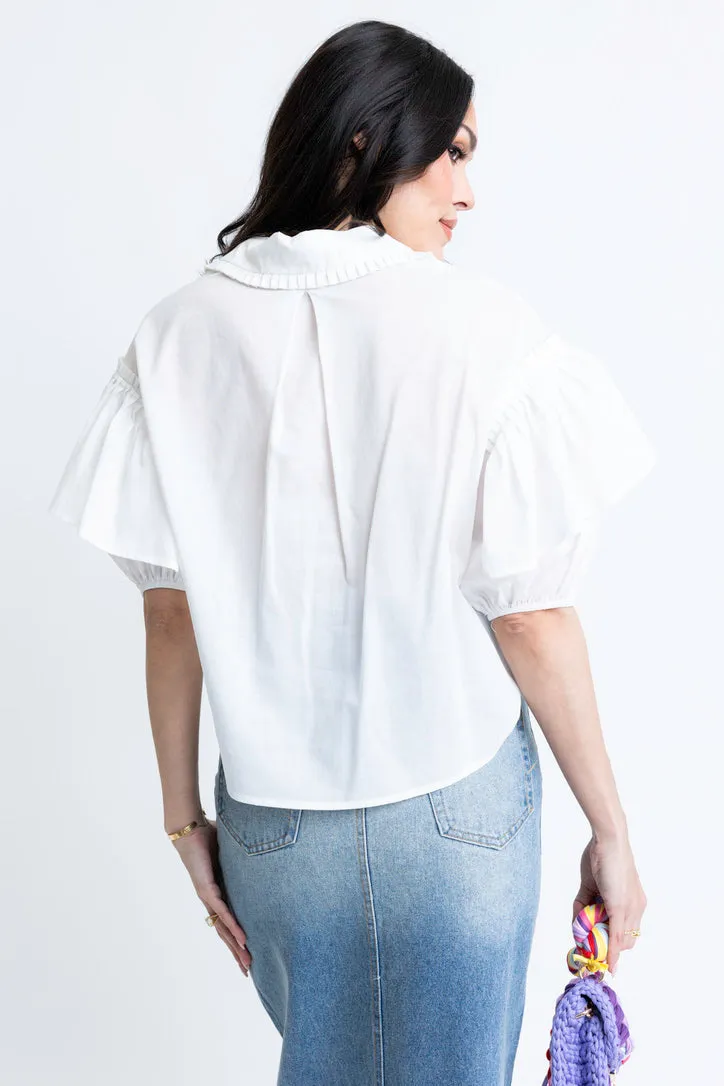 Ruffle Novelty Top