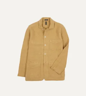 Sand Linen Five-Pocket Chore Jacket