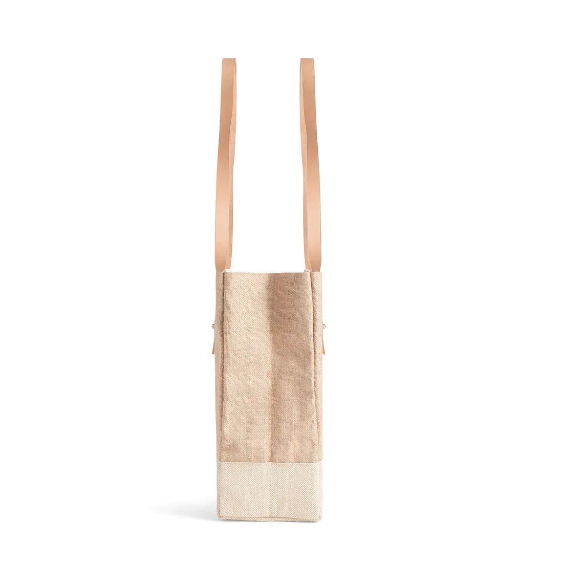 Shoulder Market Bag in Natural with Rose Bow by Amy Logsdon