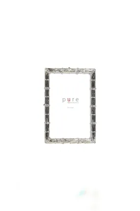 SILVER BAMBOO & JEWEL PHOTO FRAME SMALL