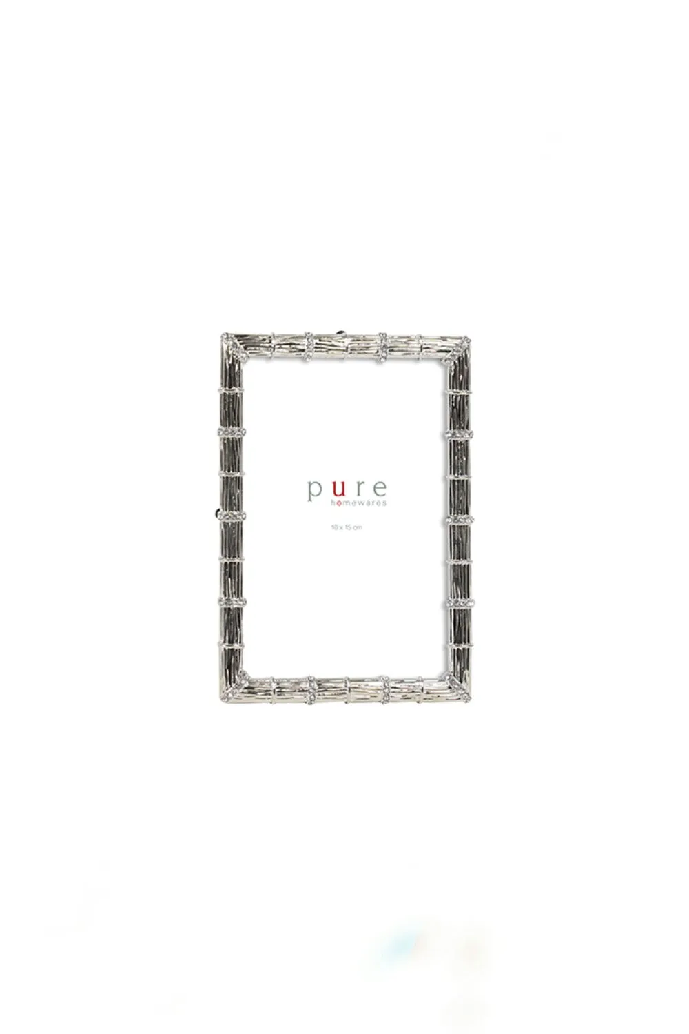 SILVER BAMBOO & JEWEL PHOTO FRAME SMALL