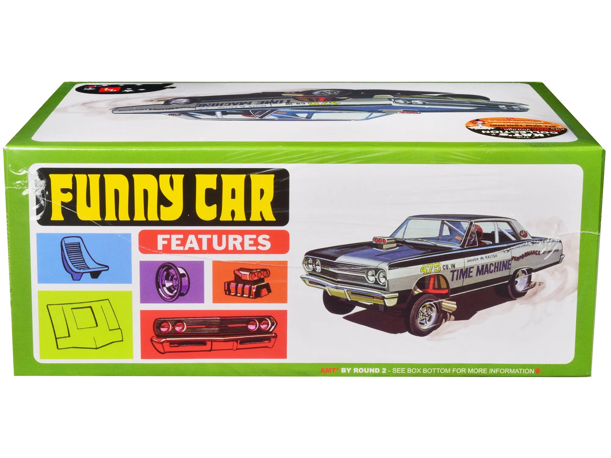 Skill 2 Model Kit 1965 Chevrolet Chevelle AWB Funny Car Time Machine 1/25 Scale Model by AMT