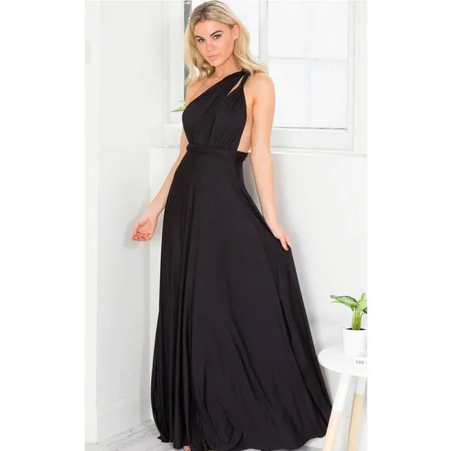 Sleeveless Boho Maxi Dress Top - Black