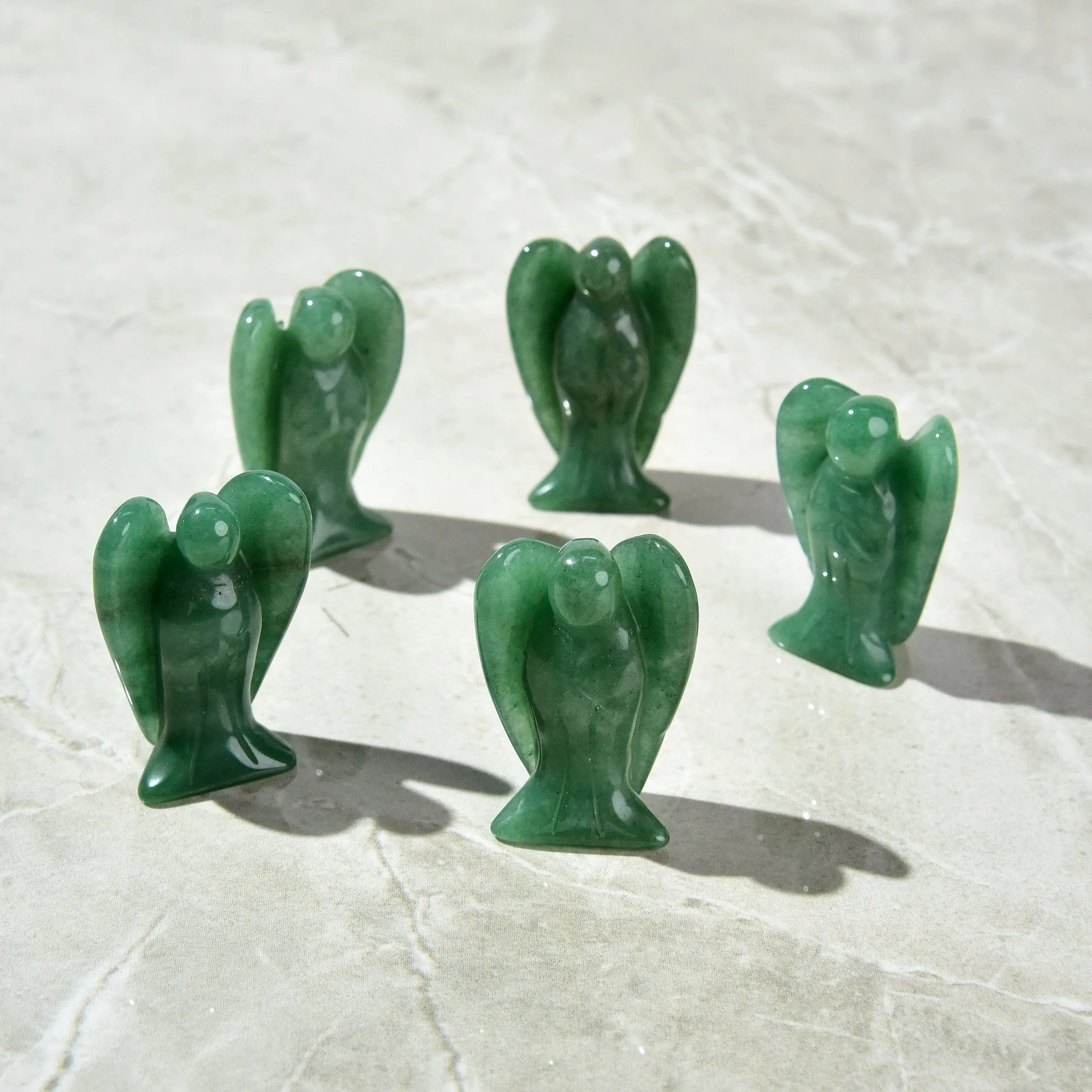 Small Aventurine Angel Gemstone Carving