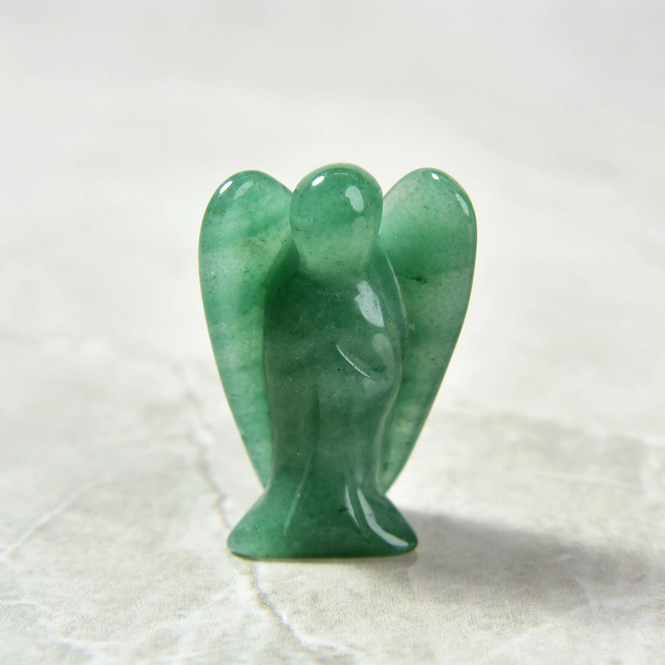 Small Aventurine Angel Gemstone Carving