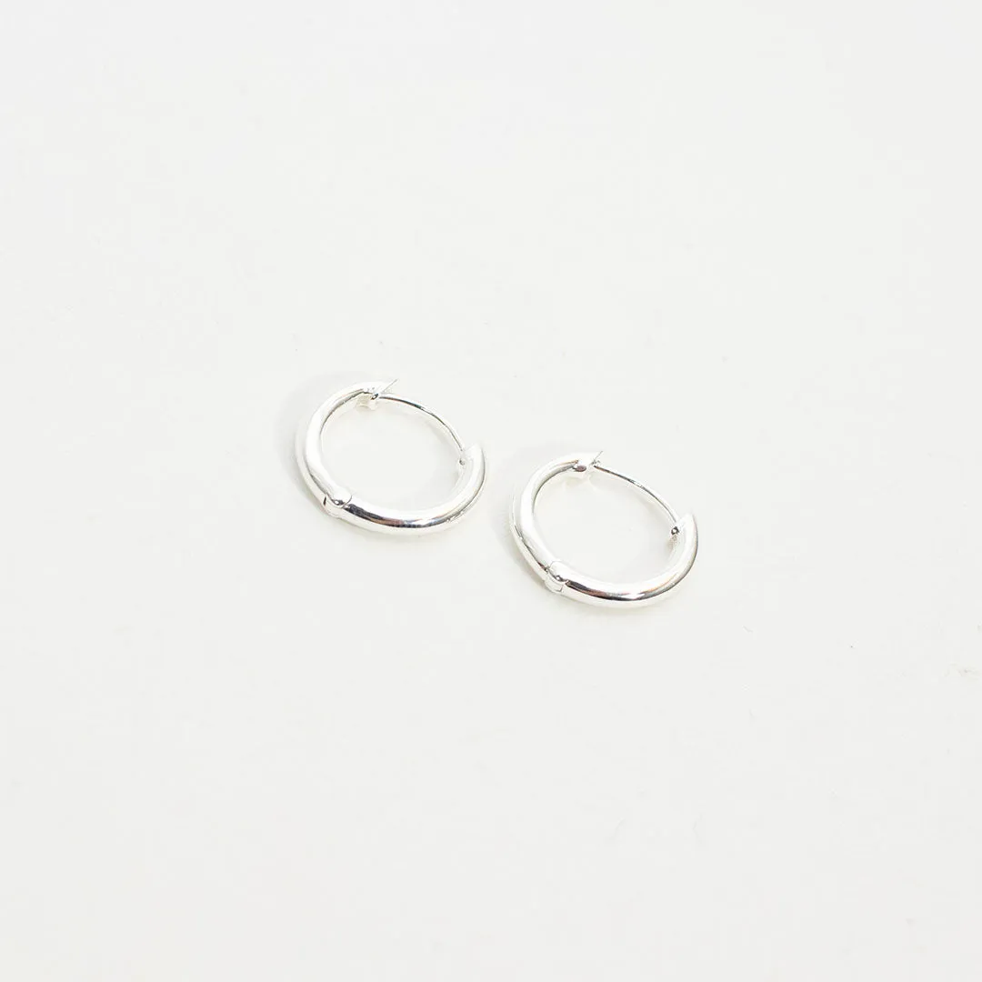 Solid Silver Huggie Hoops