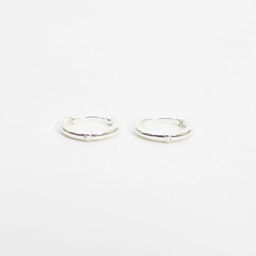 Solid Silver Huggie Hoops