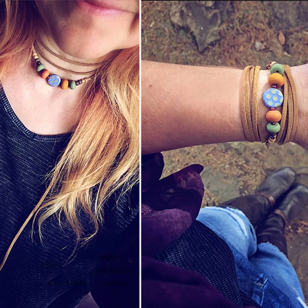 southwest // choker necklace convertible lariat wrap bracelet