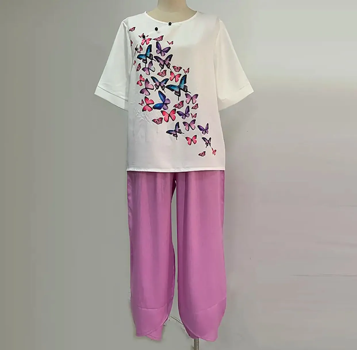 Spring Women Leisure Blouse and Pants Set M 001007025