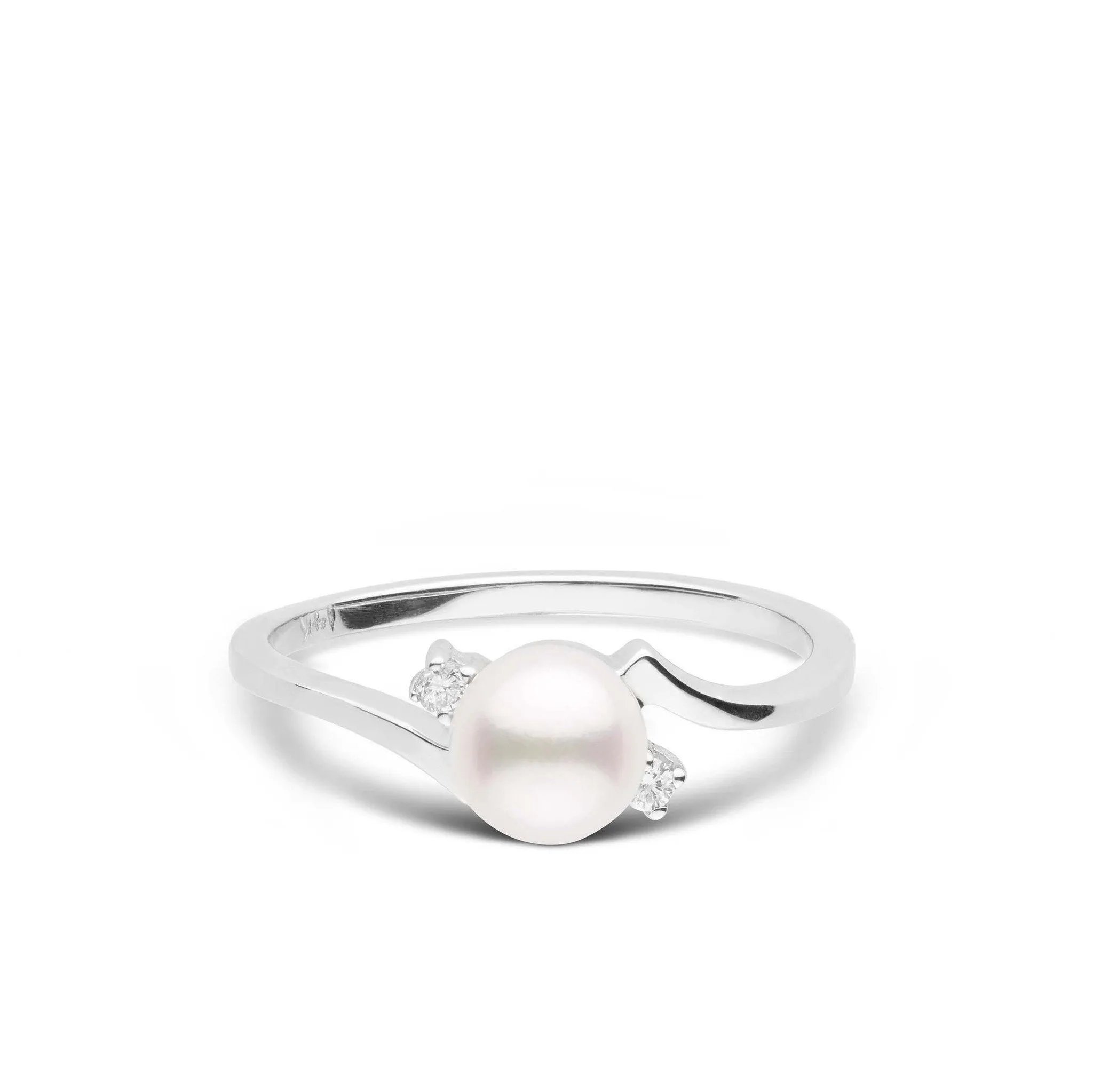 Starlight Collection Akoya Pearl and Diamond Ring